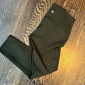 Lululemon Wunder Train High Rise Crop Leggings Olive 🫒